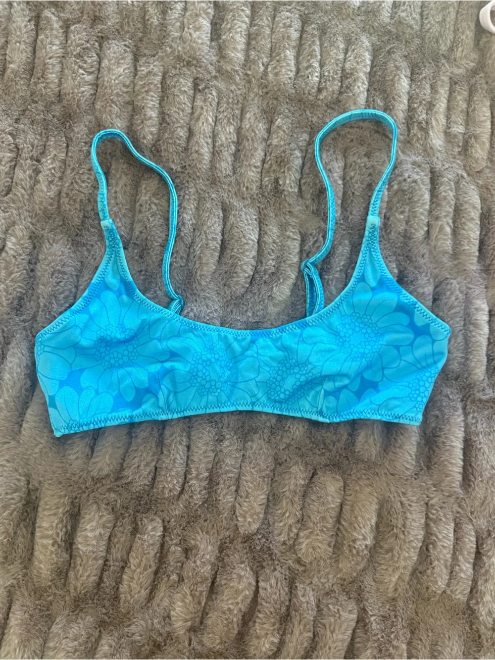 triangl swimwear Blue Floral Bikini Top